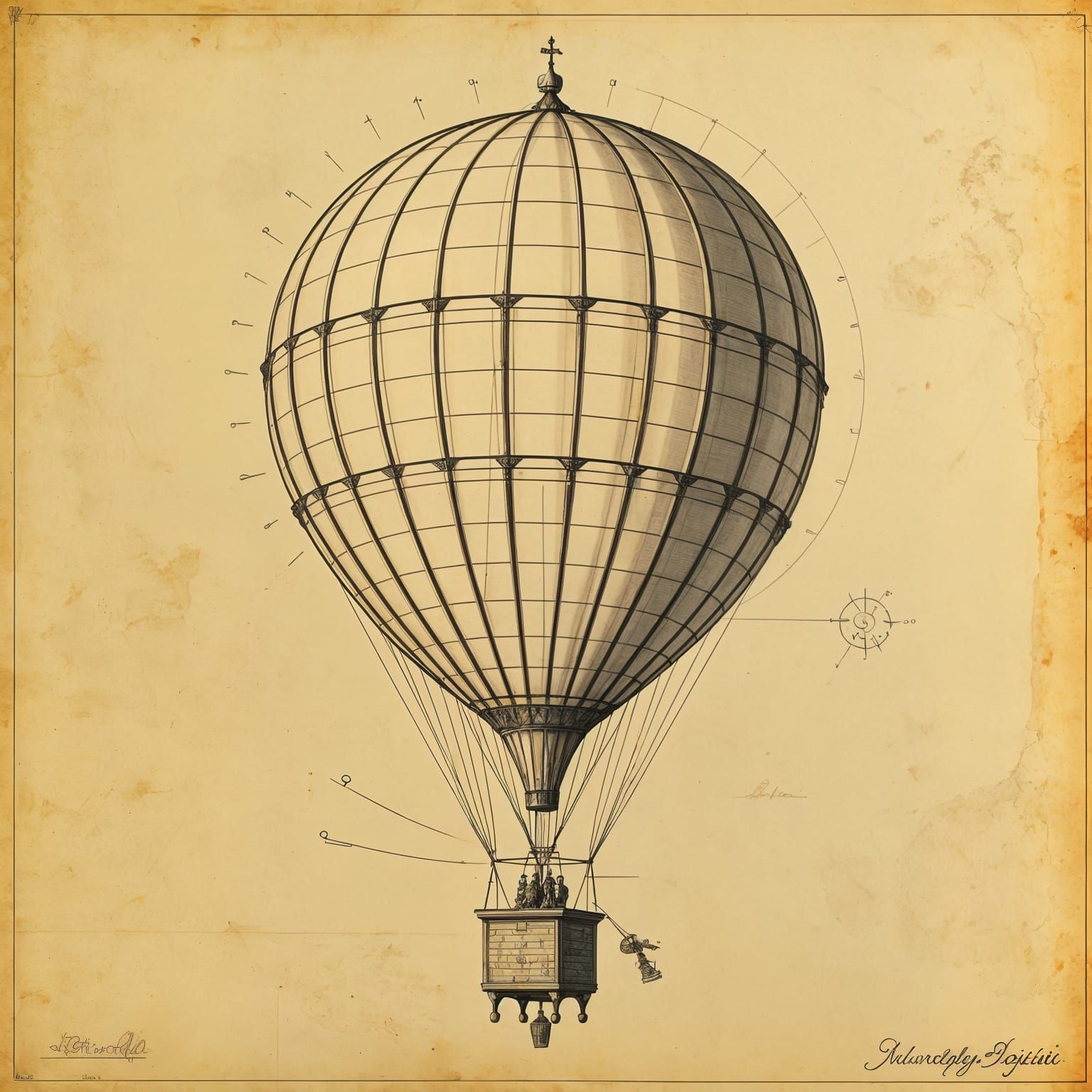 Da Vinci-esque Hot Air Balloon Concept Sketches