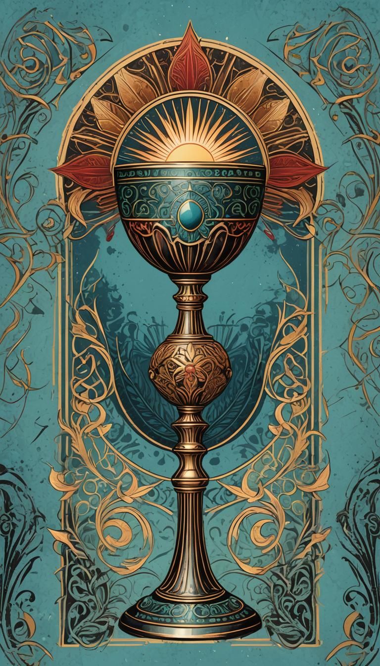 Art Deco Goblet of Abundance Illustration