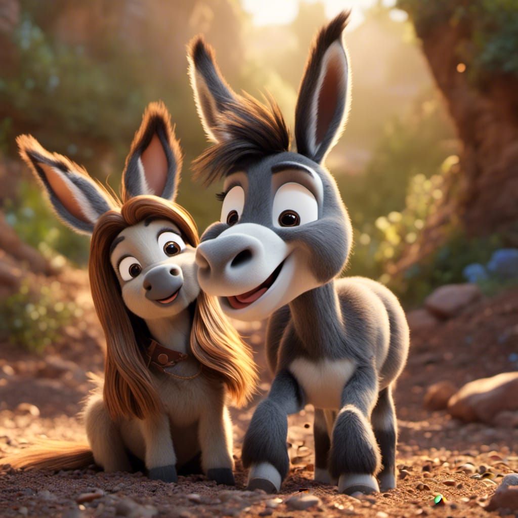 donkey and friend