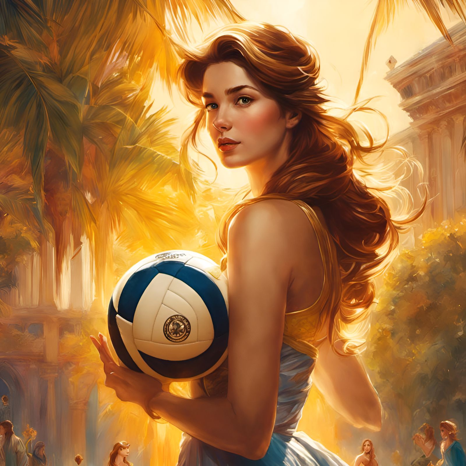 Princess Belle Volleyball Portrait by Alex Ross