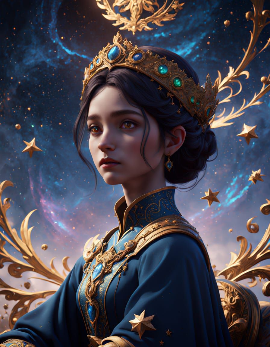 Regal Daughter of Heaven and Earth, Seated in Opulence