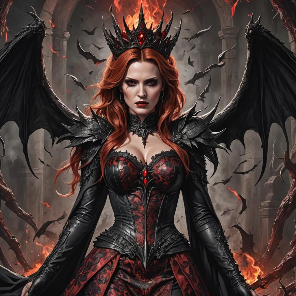 Diabolical Empress of Darkness in Cell-Shaded Style