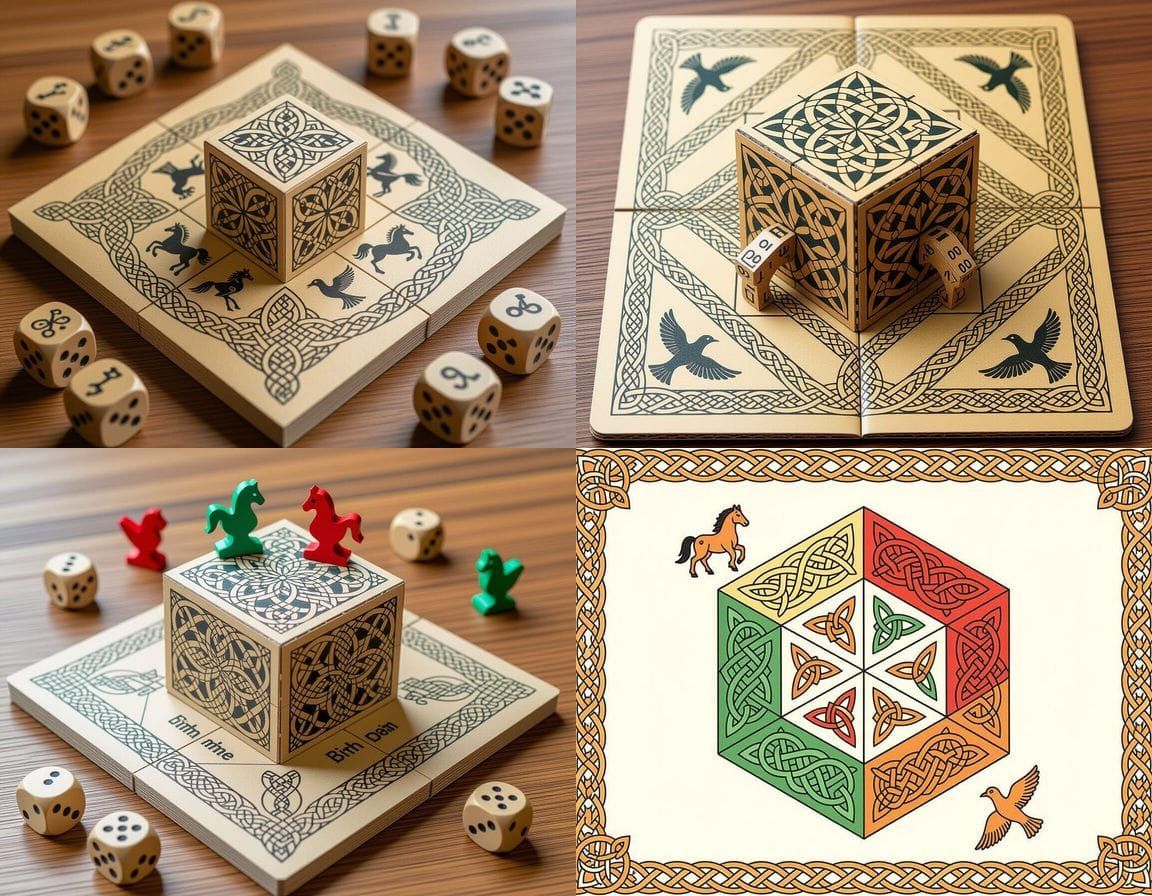 Board Game Design with Celtic Knots and Polyhedron