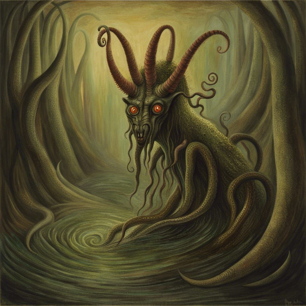 Eldritch Alien Horror Beast Emerges from Swamp