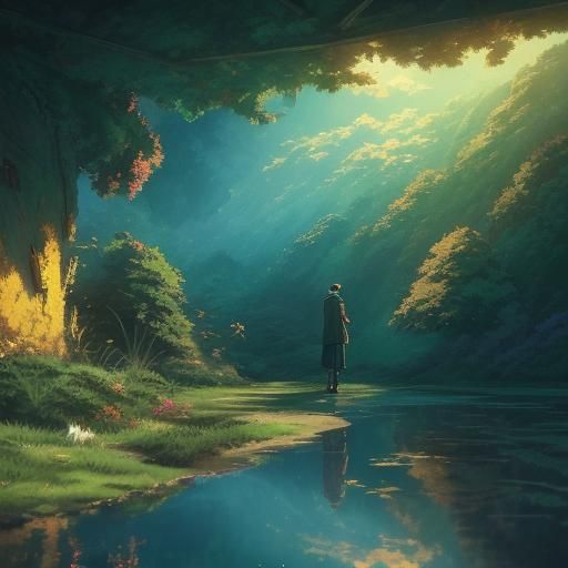Studio Ghibli Style Midas Touch Concept Art