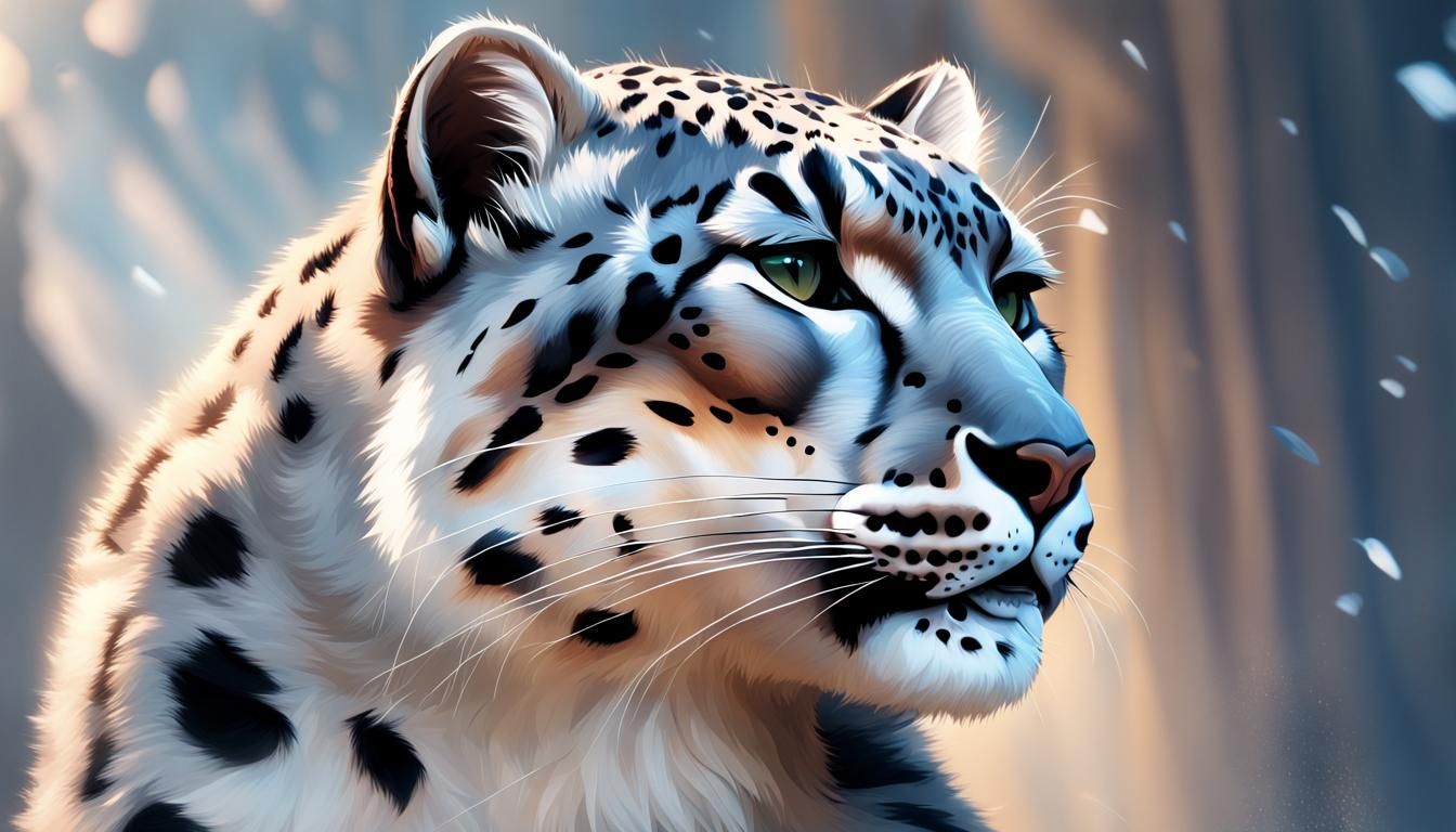 Hyperdetailed Snow Leopard Portrait in 8k Resolution