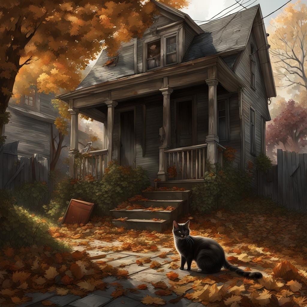 Sinister Back Alley Cat in Photorealistic Style