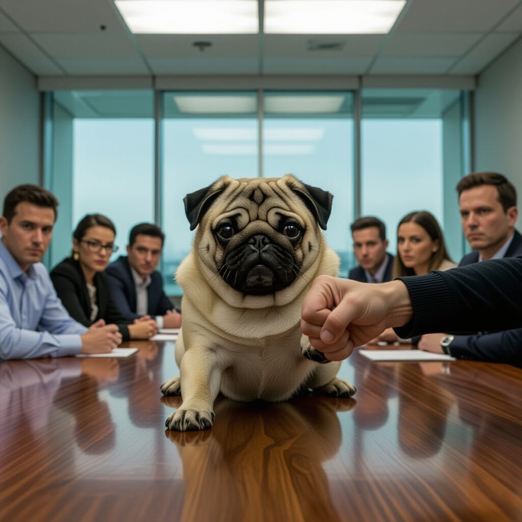 Tense Boardroom Meeting About to Explode