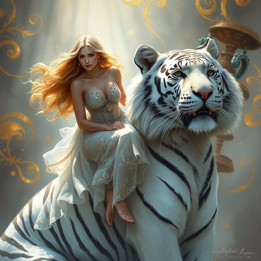 Regal Goddess Reigns Supreme in Dreamlike Realm