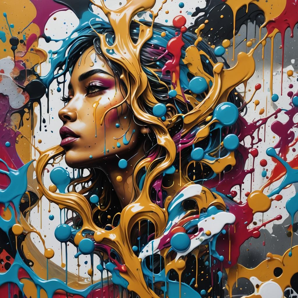 Golden Naiad Emerges: Graffiti and Splash Art