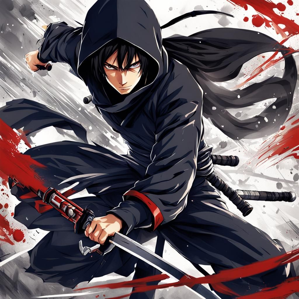 Modern Ninja Assassin in Anime Style