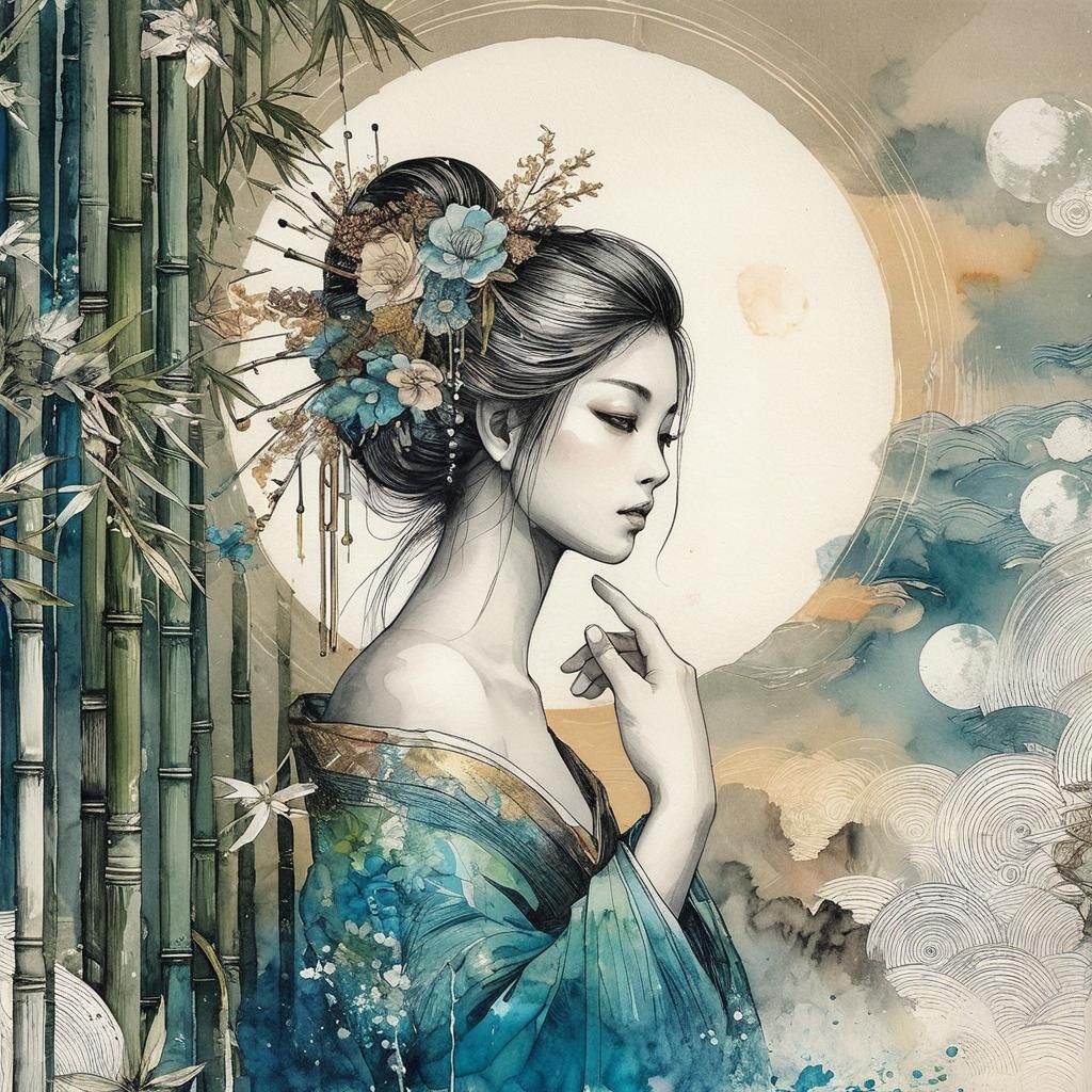 Alcohol Ink Art: Japanese Abstract Design