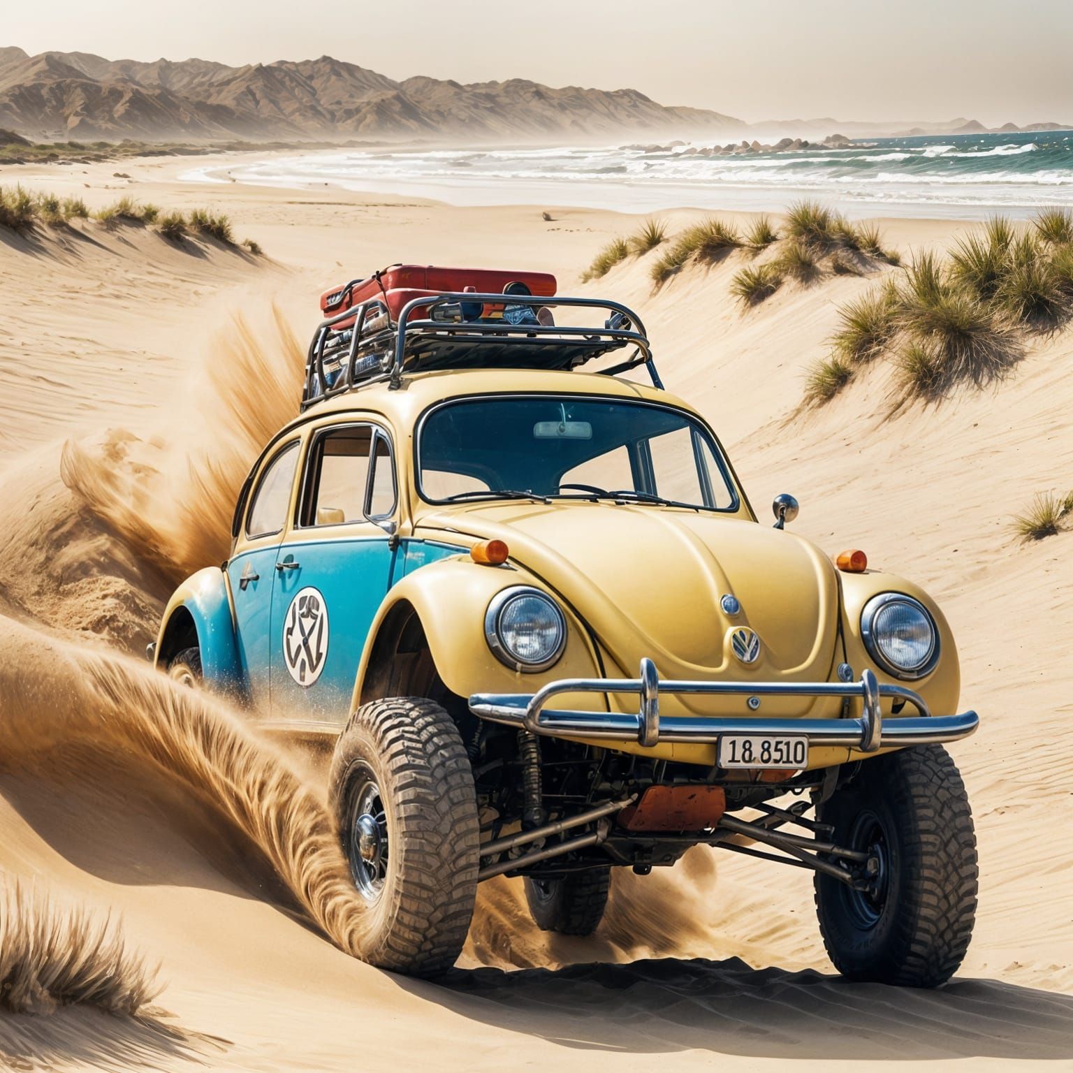 Volkswagen Baja Bug Jumping Sand Dunes