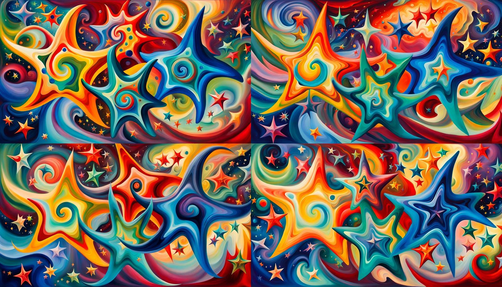 Swirling Stars Formed From Iridescent Magnetic Maelstroms