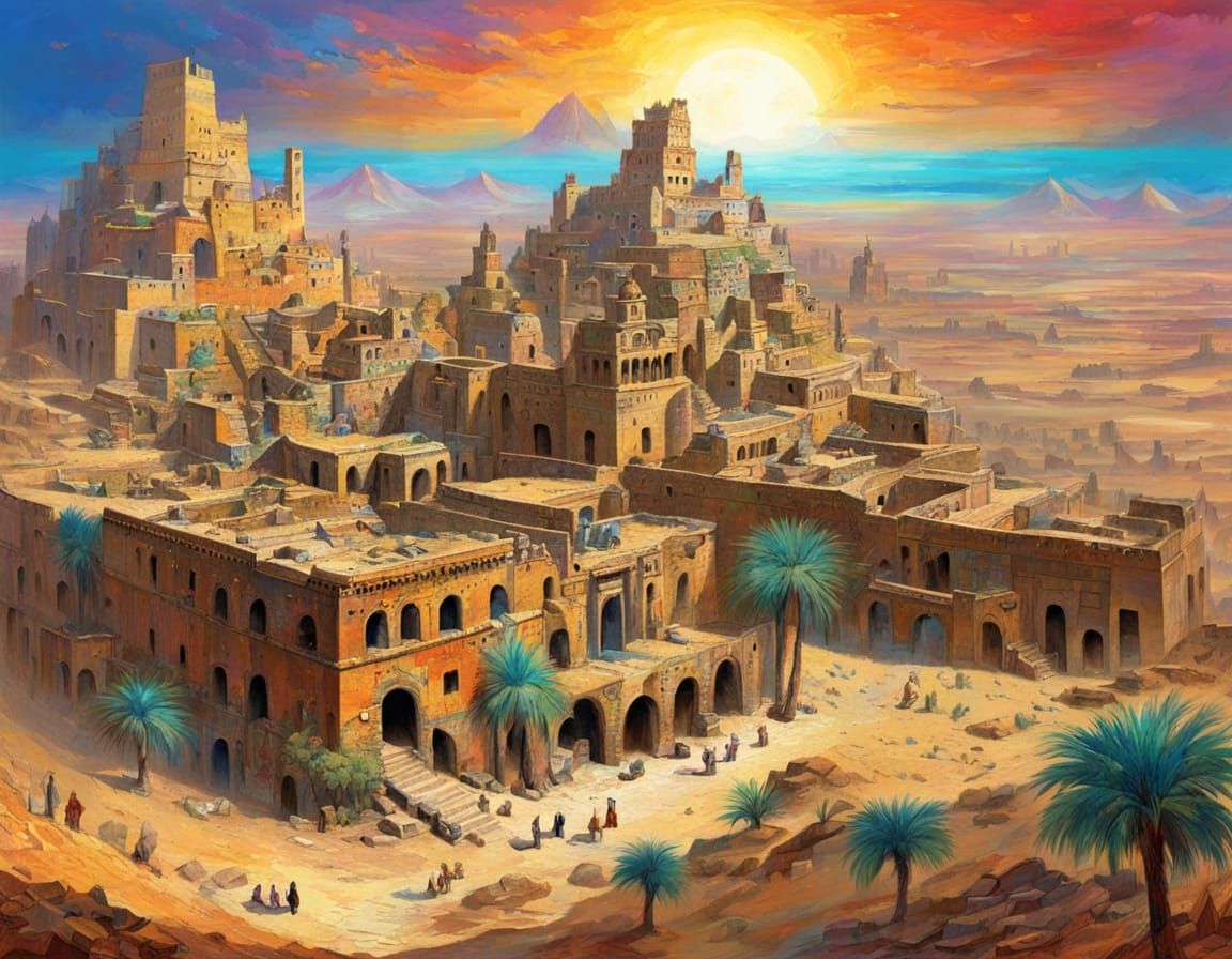 Awe-Inspiring Multicolored Desert City Ruins