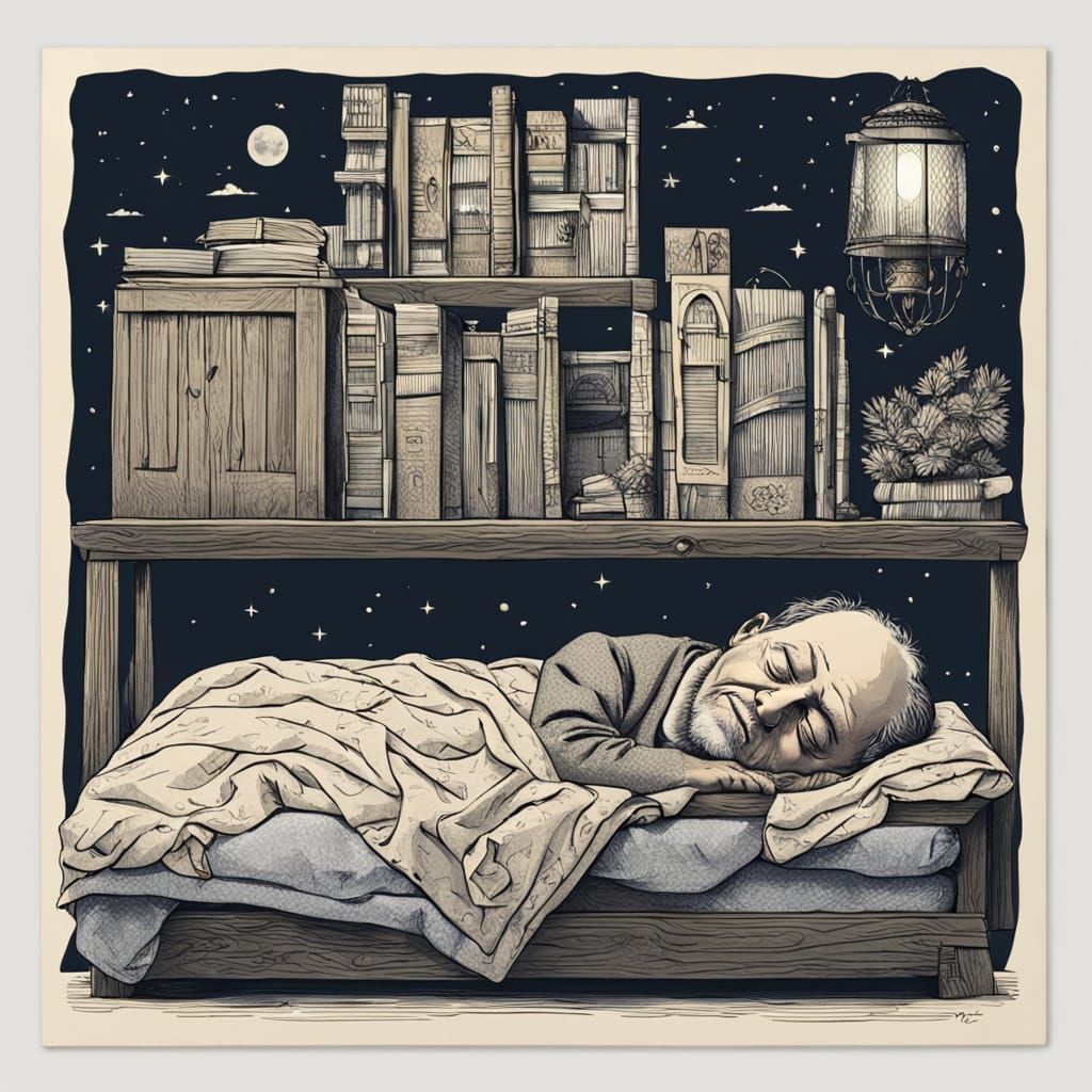 Old Man Sleeping Peacefully