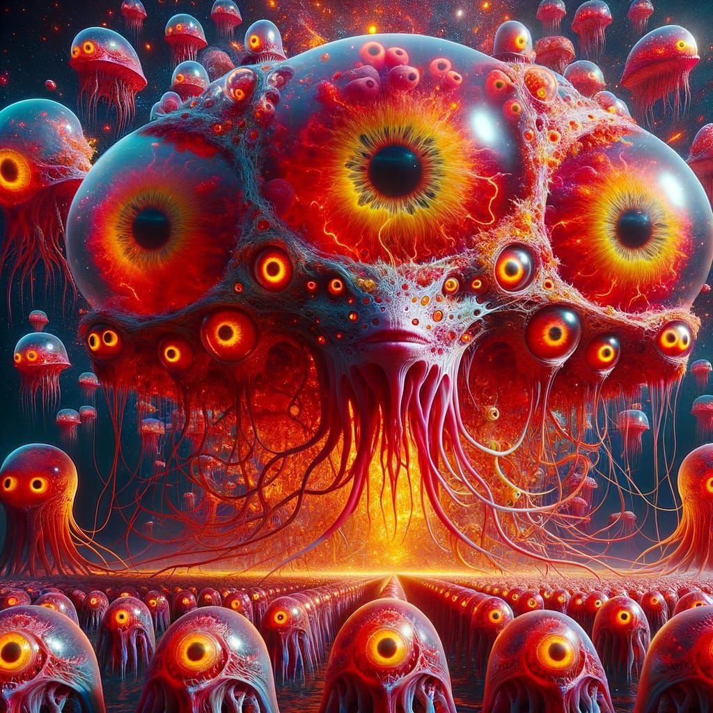 Ancient Futuristic Alien Landscape in Vibrant Hues