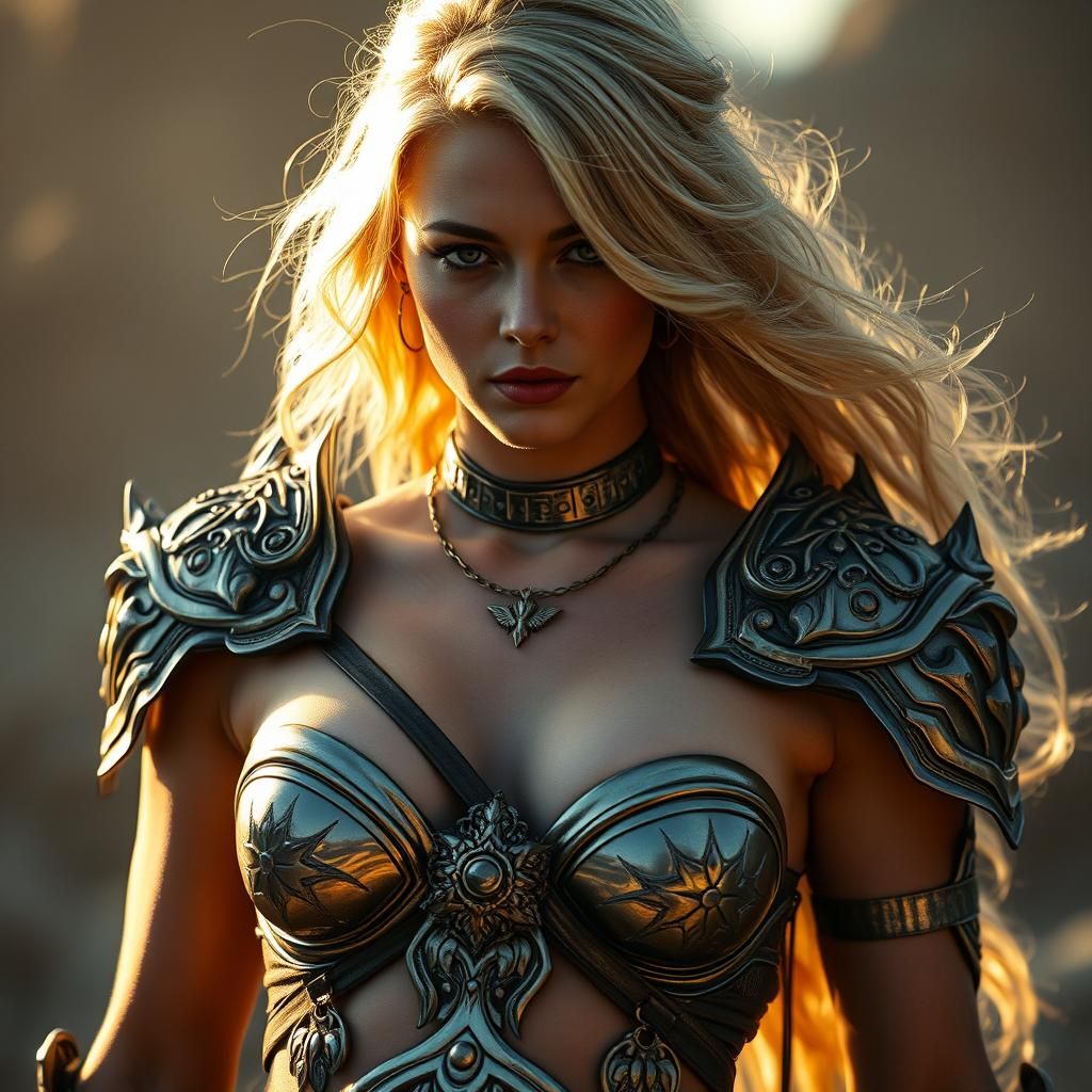 Goddess of War in Cinematic Still Photography