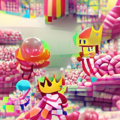 Colorful Candy Kingdom Fantasy Landscape