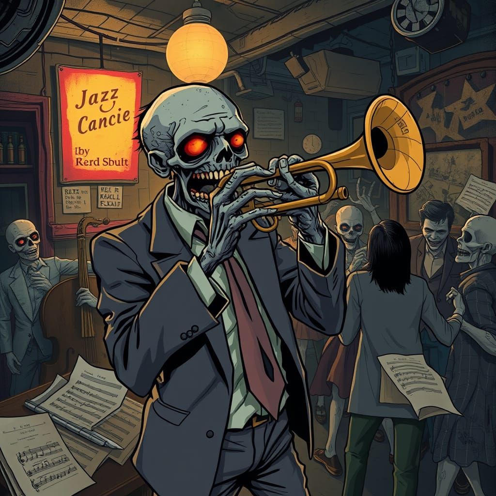 Zombie Jazz Band Serenades a Whimsical Dance Party