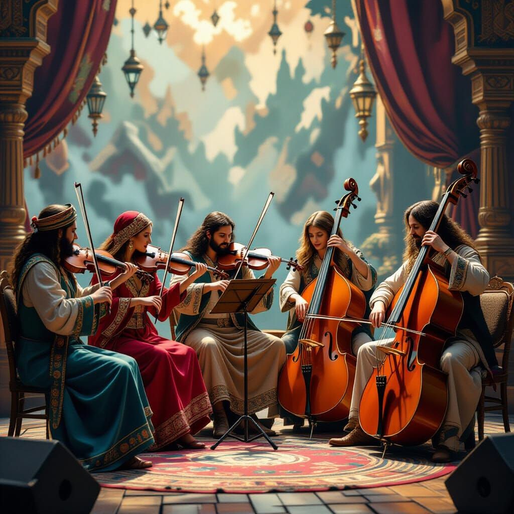 Fantastical Concert on Stage with Unique Instruments