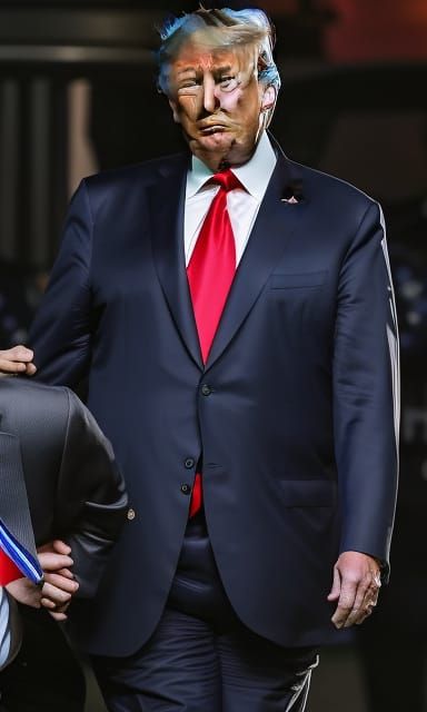 A candid shot of Donald Trump