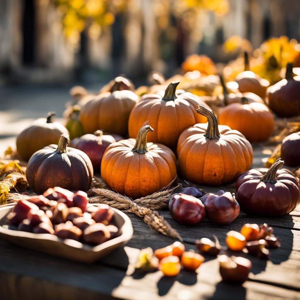 Autumn Harvest Celebration in Italian Village