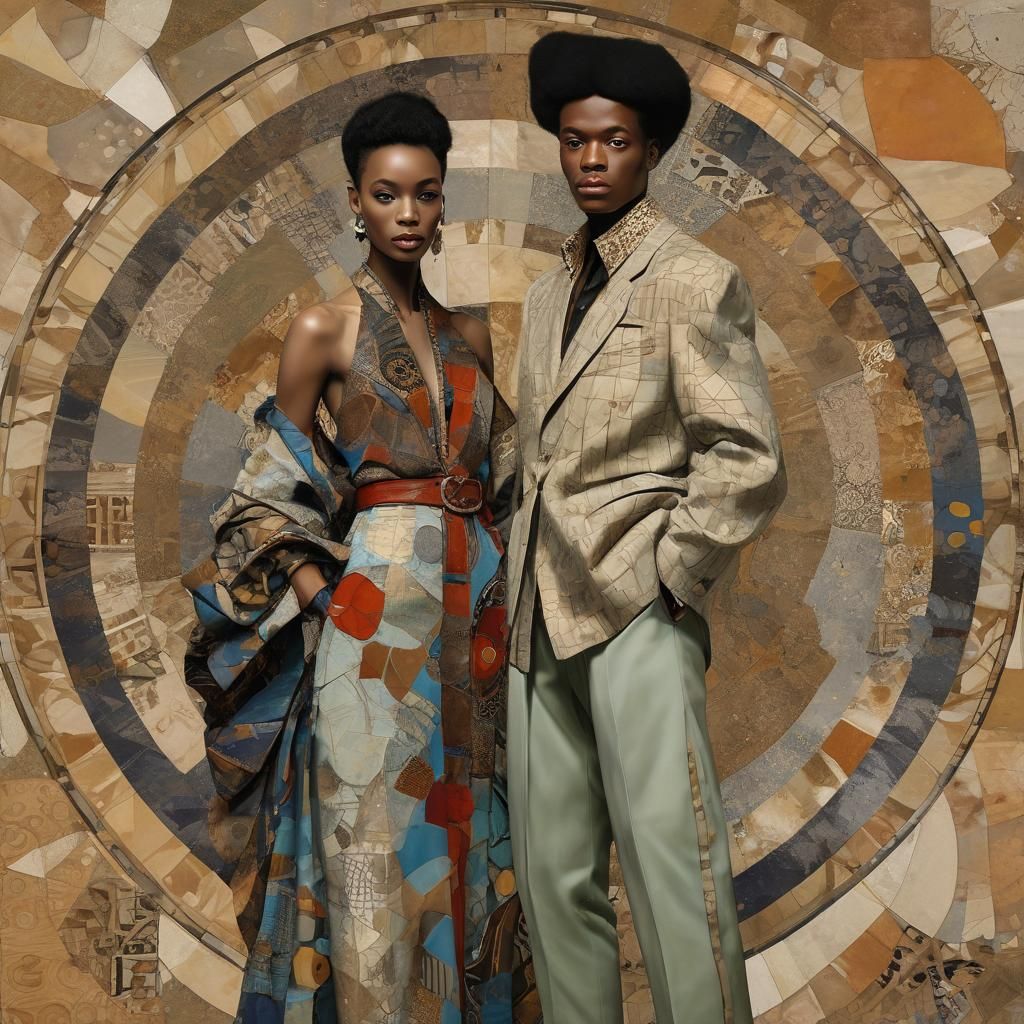 Ankara Wax Print Fashion in Art Nouveau Style