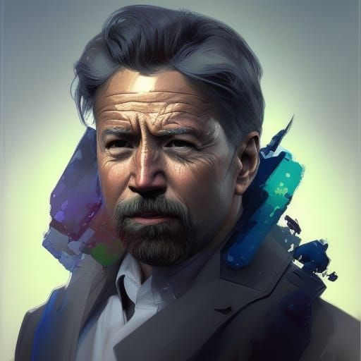 Biden Dictator Portrait in Art Nouveau Style