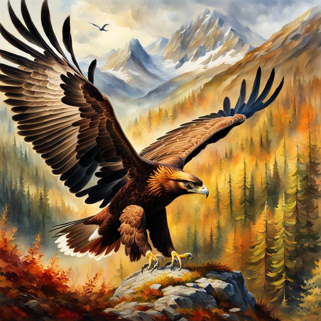 Golden Eagle Taking Off