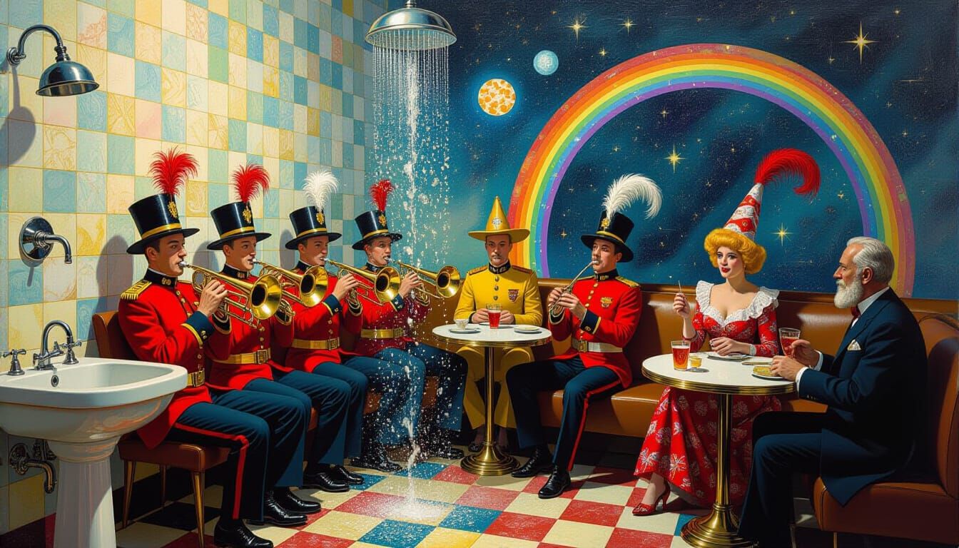 Psychedelic Utopia in Hieronymus Bosch Style