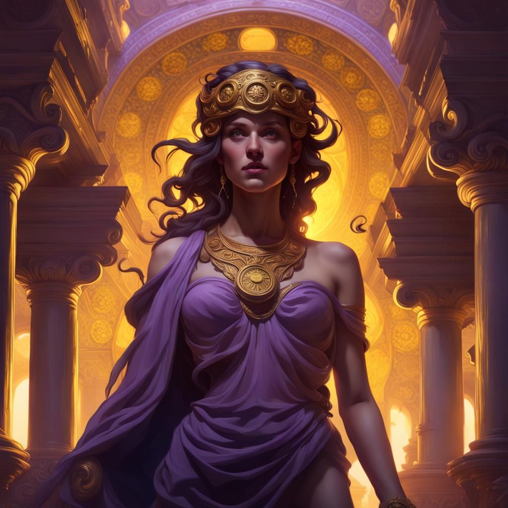 Mythological Artwork in Dark Fantasy Style