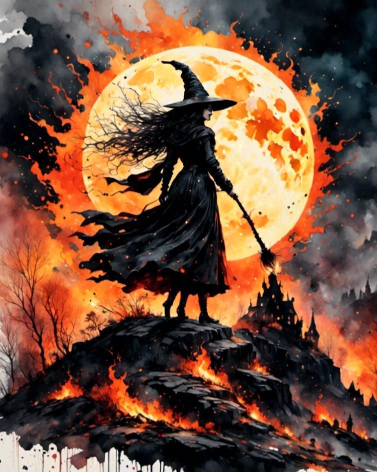 Enchanting Character Portrait with Witching Hour Aesthetic