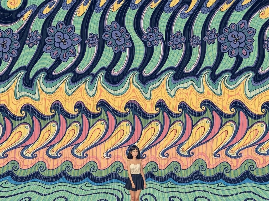 Surreal Woman in Fauvist Dreamscape