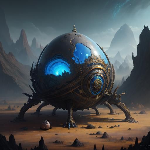 Human Baby Emerges From Egg: Fantasy Art