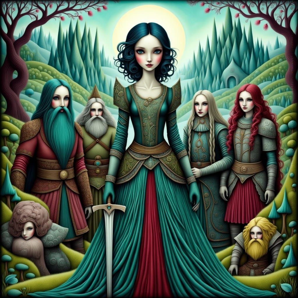 Fierce Fantasy Warriors in Ancient Realm