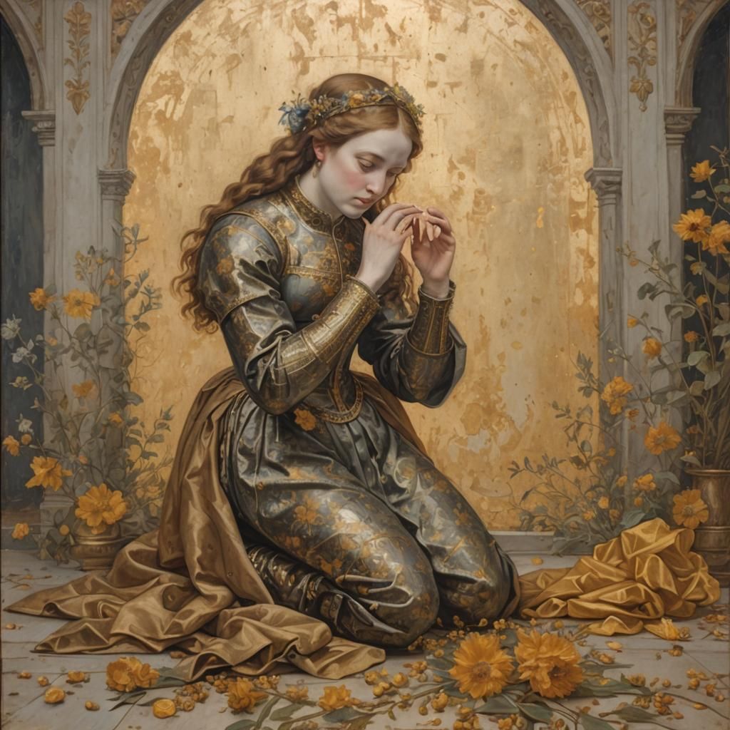Renaissance Painting of Woman Praying