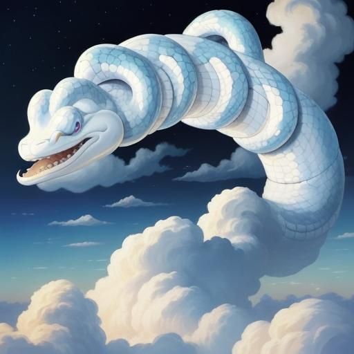 CLOUDS CLOUDS NO SNAKE SKIN ONLY COUDS THAT ATE SHAPED LIKES...