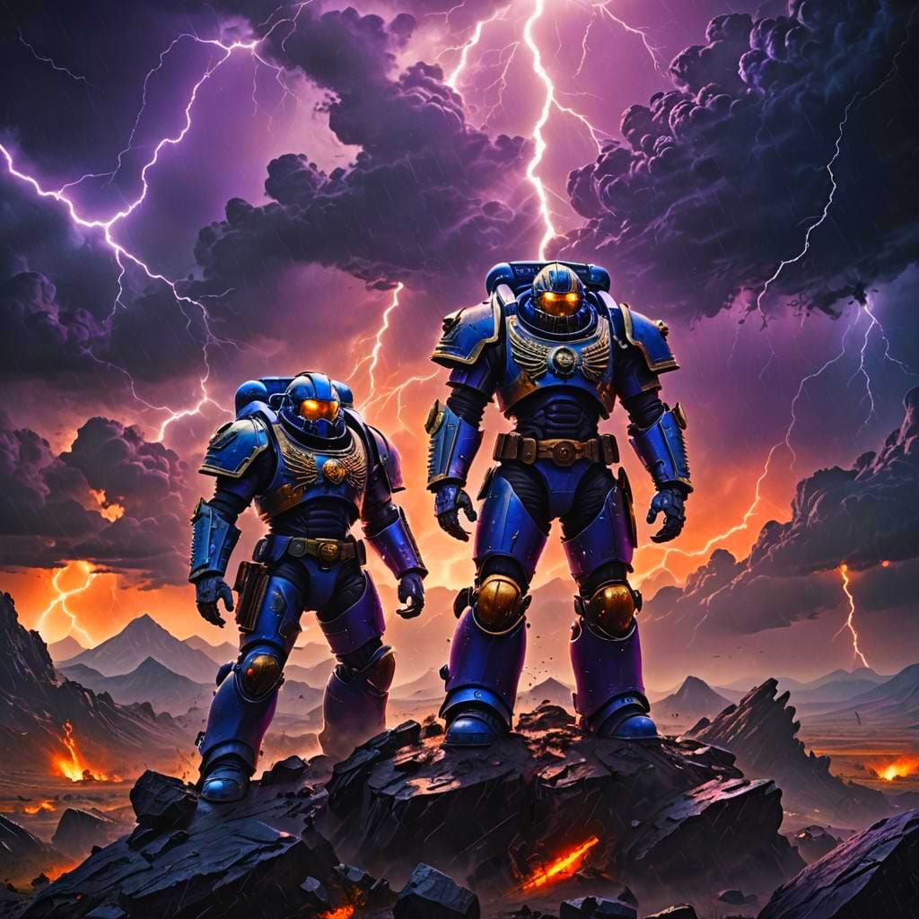 Detailed Space Marine Matte Painting in 8K