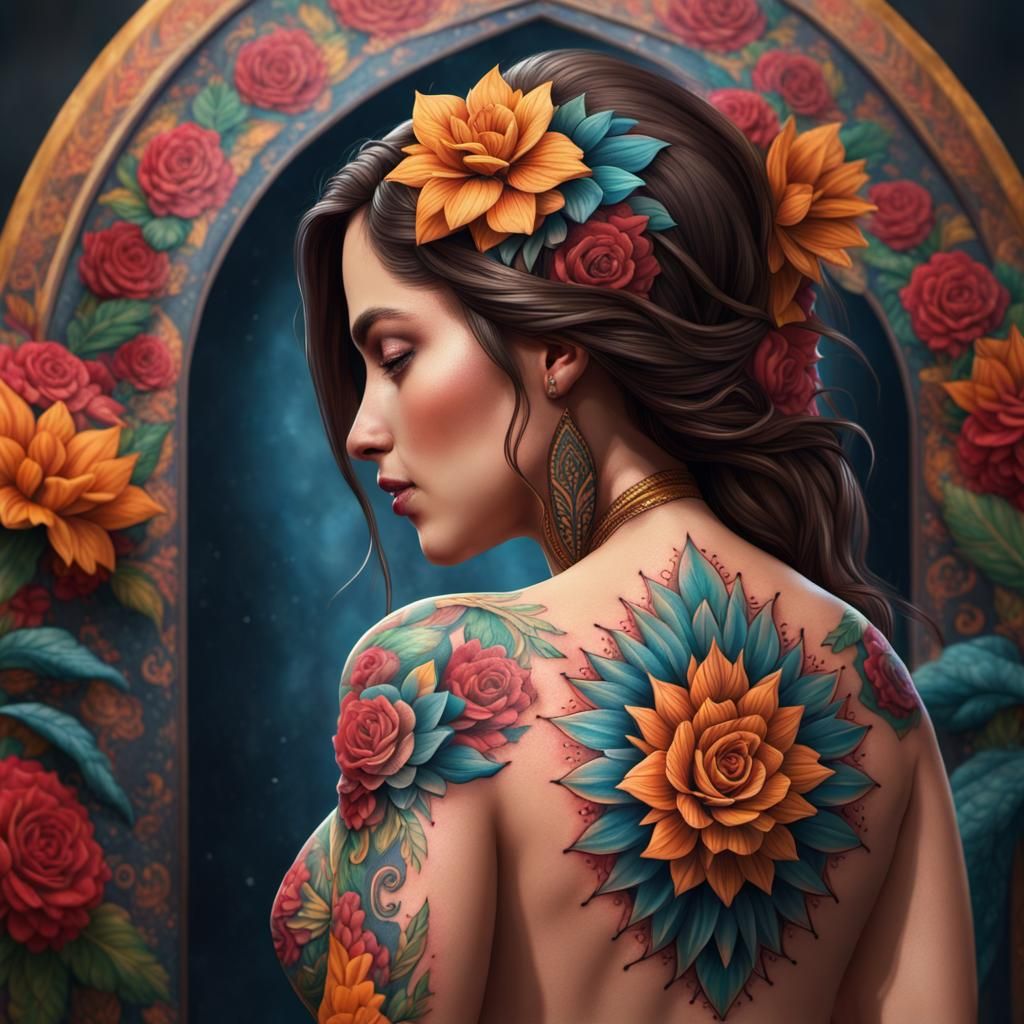Our Lady of Guadalupe Tattoo: Detailed Matte Painting