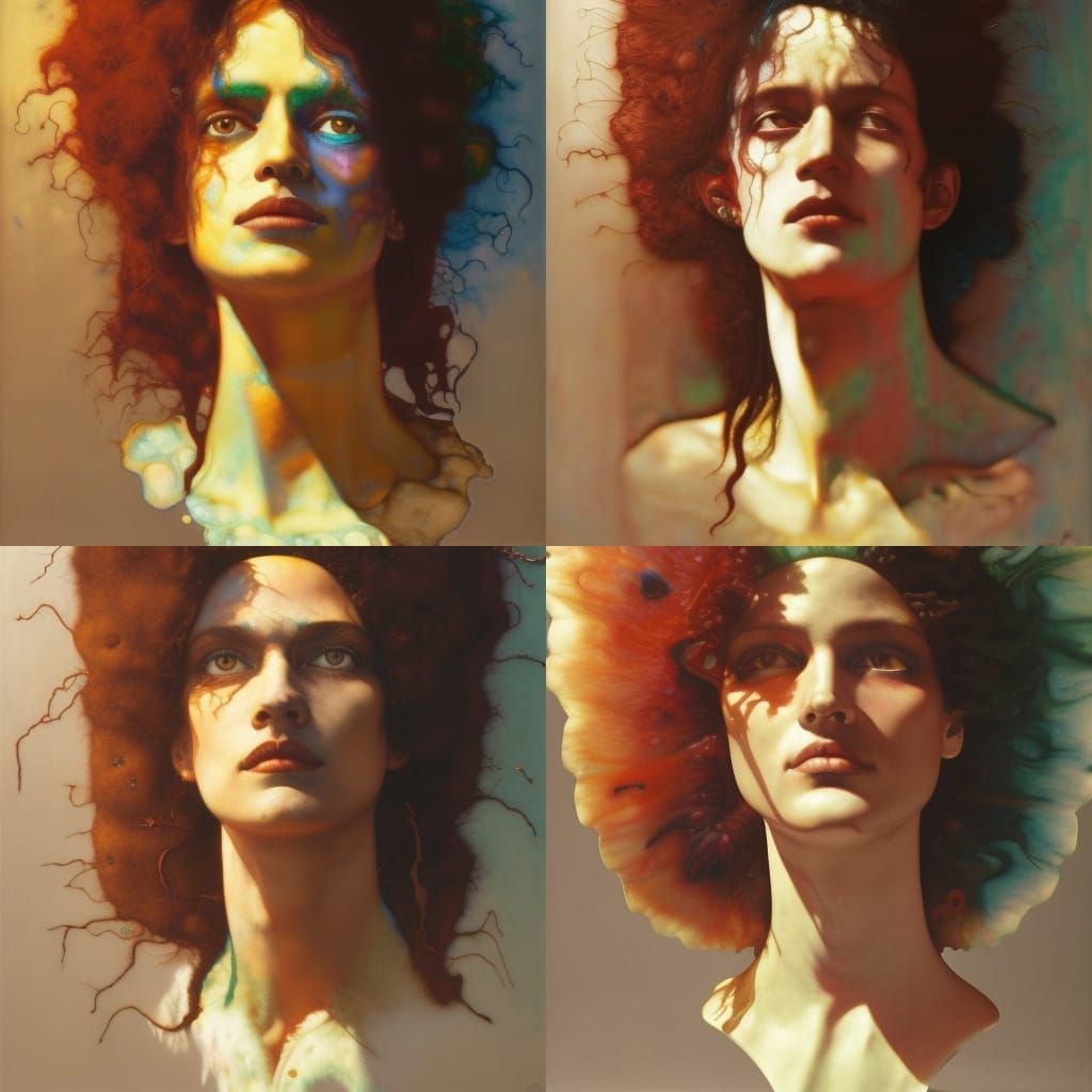 Michelle Rodriguez Portrait in Impasto Pixel Art Style