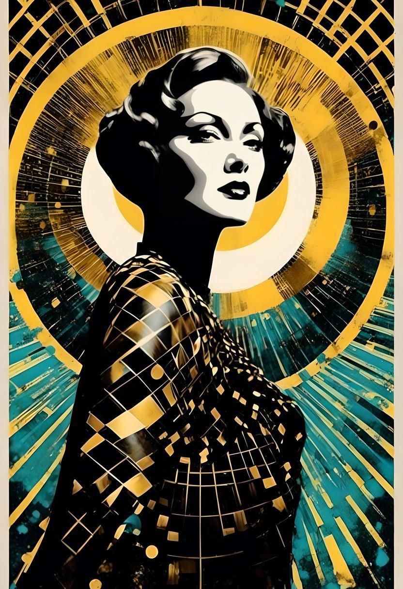 Art Deco Matrix: Glamour in Black, White, and Gold