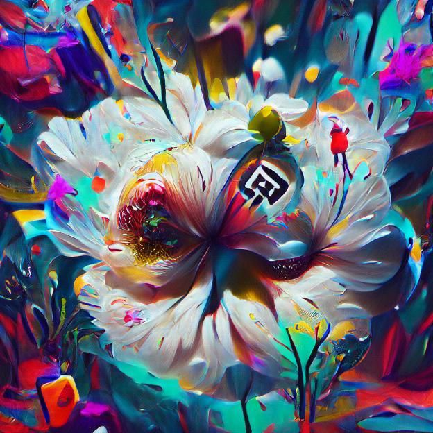 Maximalist Flower Artwork in 8K Resolution