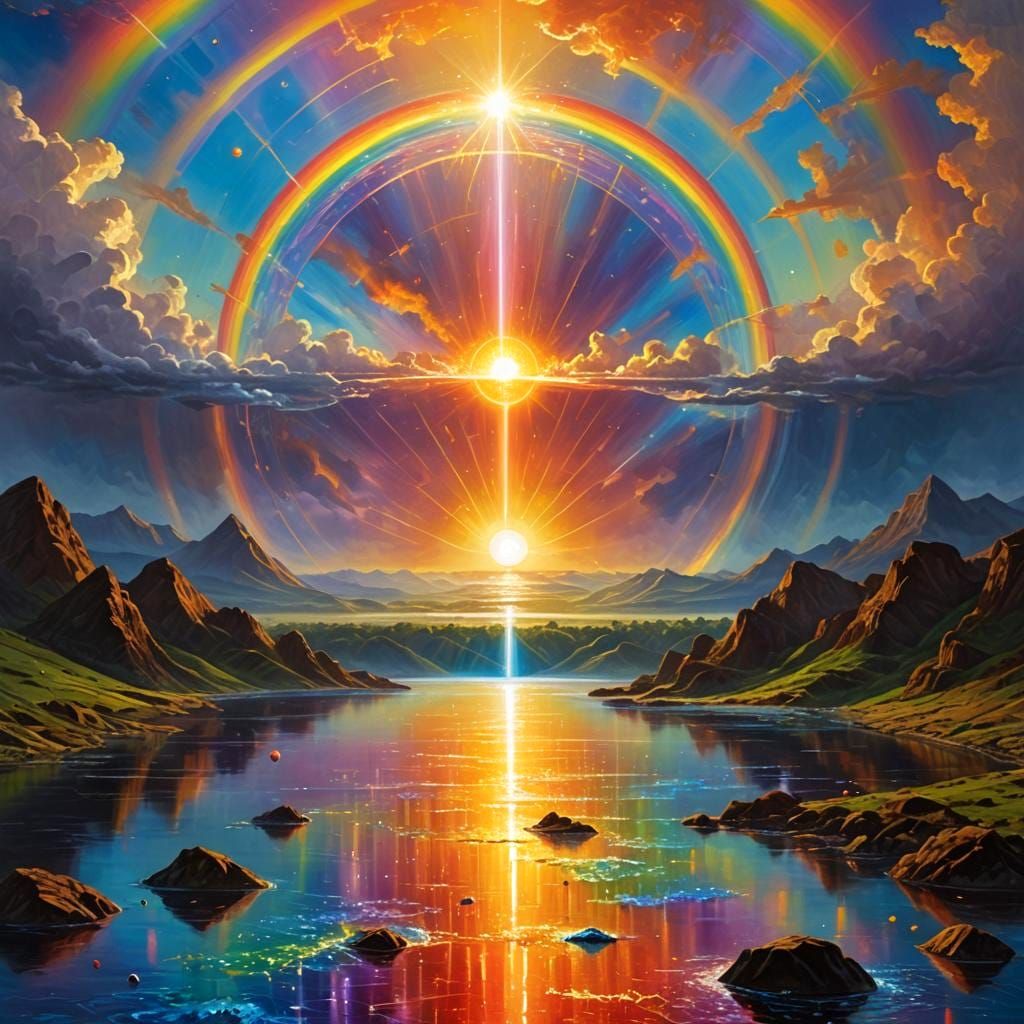 Sun Destroys River with Divine Energy in 8k