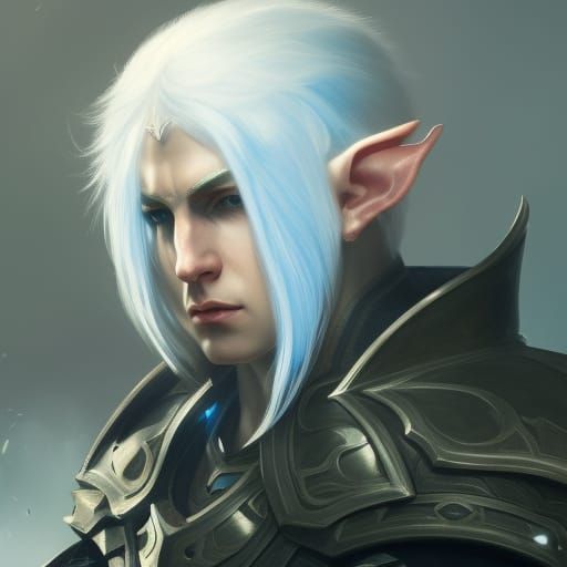 Fantasy Elf Warrior in Detailed Digital Art