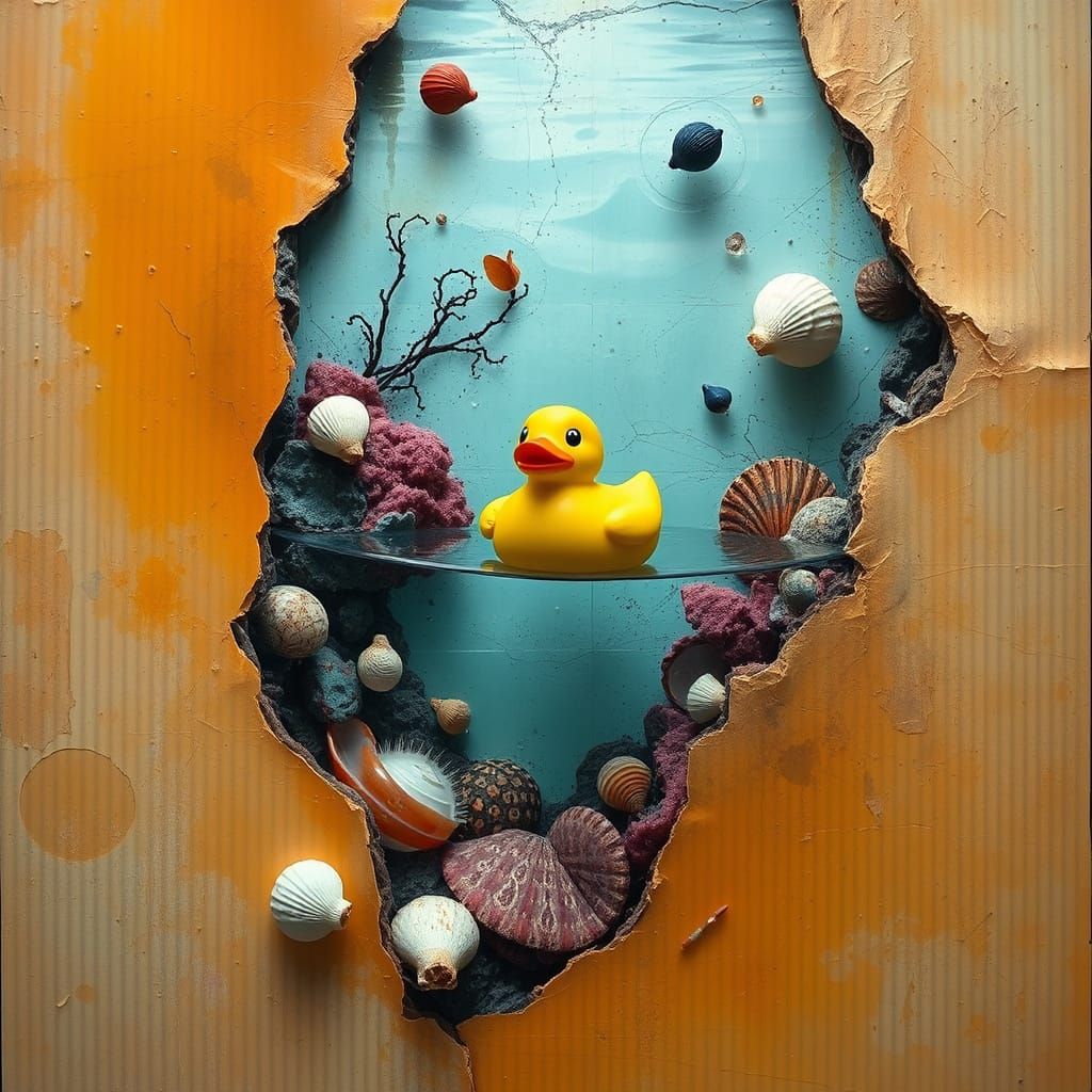 Surrealist Mermaid in Serene Harmony