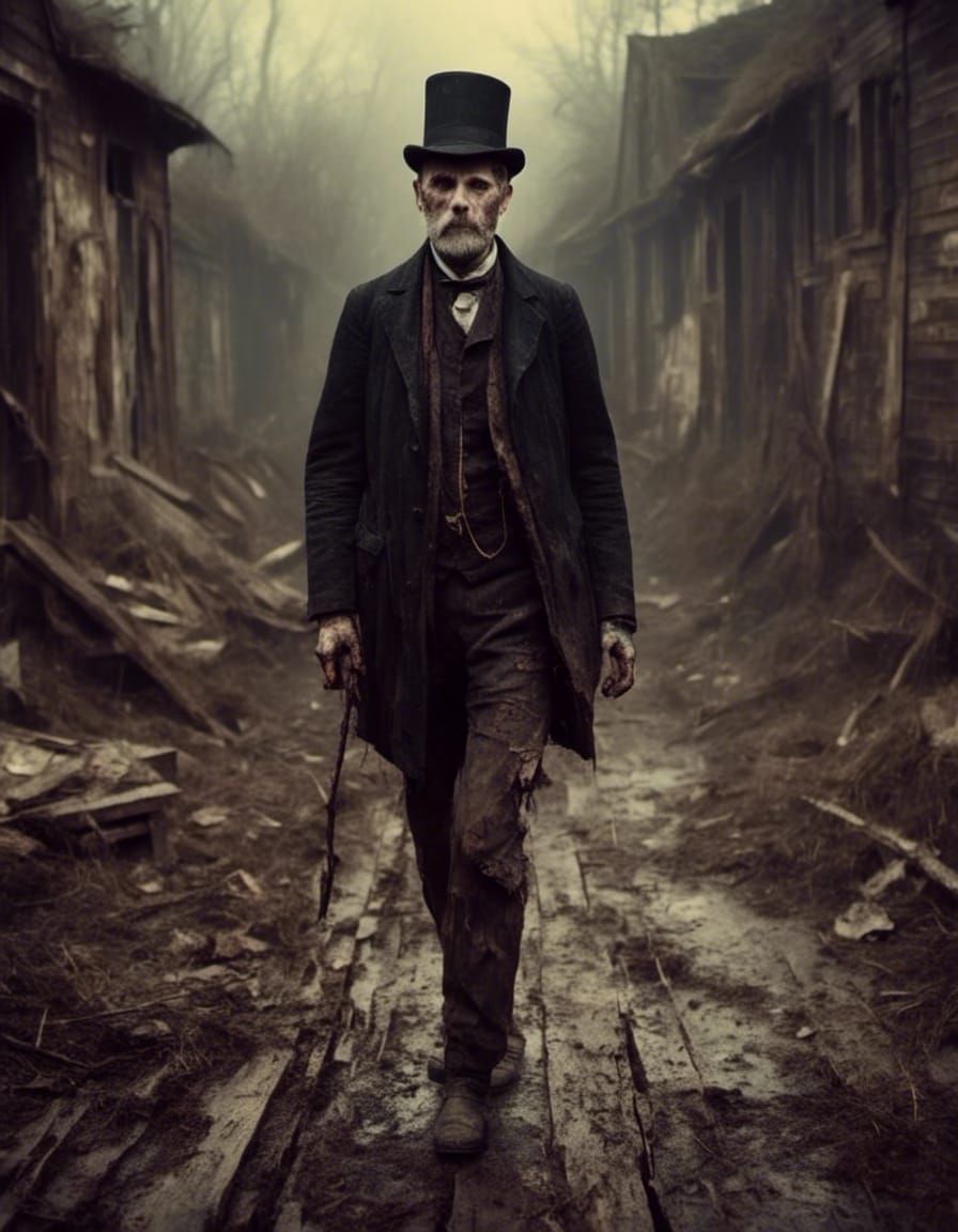 Macabre Victorian Gentleman in Viscous Nightmare