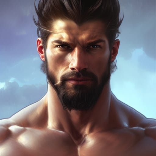 Epic Lion-Headed Man, Hyperdetailed 4K Portrait