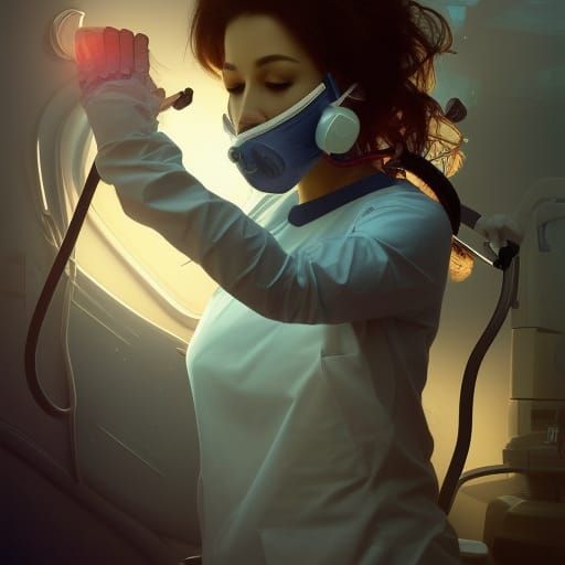 Dentist Concept Art in Orange and Teal