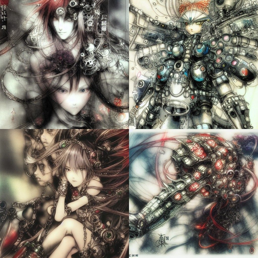 Ethereal Fantasy Illustration in Amano Style